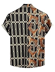 VATPAVE Mens Flamingo Hawaiian Sets Casual Short