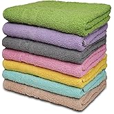 ZUPERIA 7-Pack Bath Towels - 30" x 54" - Ultra Soft 100% Cotton Large Bath Towels- Highly Absorbent for Bathroom, Pool, Gym, Spa, and Hotel Use (Colors Variety)