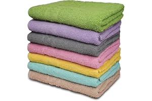 ZUPERIA 7-Pack Bath Towels - 30" x 54" - Ultra Soft 100% Cotton Large Bath Towels- Highly Absorbent for Bathroom, Pool, Gym, Spa, and Hotel Use (Colors Variety)