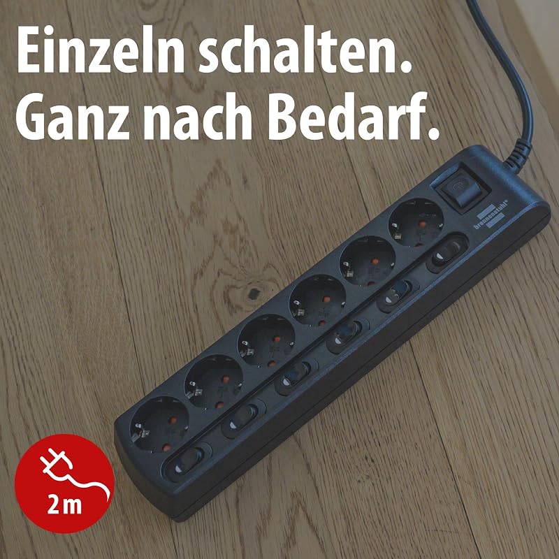 Steckdosenleiste einzeln schaltbar 6-Fach