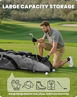 OutdoorMaster Padded Golf Travel Bag with Reinforced Wheels 900D Oxford view 5