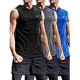 NELEUS Dry Fit Workout Athletic Muscle Tank Top Running Shirts with Hoods