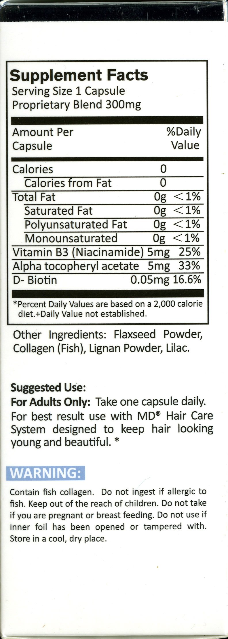 MD Nutri Hair Growth Supplement with Biotin (30 Capsules) | for Hair Loss, Minimizes Hair Shedding, Thinning, Breakage & Promotes Longer, Thicker Hair