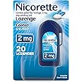 Nicorette 2 mg Coated Nicotine Lozenges to Help Stop Smoking - Ice Mint Flavored Stop Smoking Aid, 20 Count Lozenge