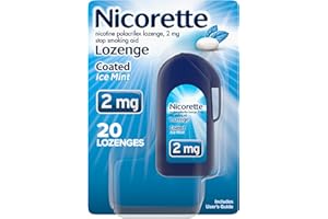 Nicorette 2 mg Coated Nicotine Lozenges to Help Stop Smoking - Ice Mint Flavored Stop Smoking Aid, 20 Count Lozenge