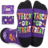 HAPPYPOP Halloween Gifts - Pumpkin Gift, Pumpkin Spooky Socks, Crazy Halloween Sock For Teens