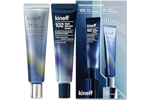 Kineff Dermacycle Program All-day & Night 2-Pack Cream for Face, 31 All-Day Shield Cream & 102 Night Renewal Cream, Centella Asiatica and Niacinamide, Korean Skincare (New Package)