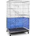 Shappy Large Bird Cage Net, Bird Cage Seed Catcher, Adjustable Soft Airy Mesh Net, Birdcage Skirt Guard for Parrot Parakeet Macaw Round Square Cages(118 x 15 Inch/ 300 x 37 cm,Blue)