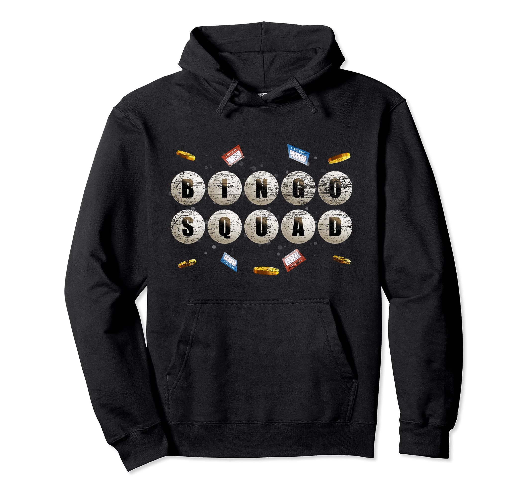 Funny Gambler Gift Bingo Squad Lottery Bingo Winner Bingo Pullover Hoodie
