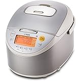 Tiger JKT-B18U-C Rice Cooker with Oatmeal Cooker, Stainless Steel Beige, 10 Cup