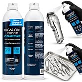 LUCAS-CIDE Clipper Disinfectant Spray, Coolant &amp; Cleaner, 16 Oz, 2PK | Paraben-Free Ammonia-free Anti-rust Stainless Steel &amp; Ceramic Clippers