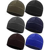 ROLVNHTV 6 Pcs Fleece Beanie Hat for Men Winter Skull Caps Fleece Hats Military Army Tactical Watch Cap Gift for Cold Weather