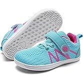 WateLves Wide Toddler Barefoot Shoes Little Kids Boys Girls Walking Tennis Sneakers with Breathable Mesh Zero Drop Sole Adjustable Strap