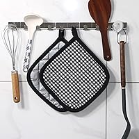 Pot Holders for Kitchen, Cotton Potholers with Great Heat Resistance, Hot Pads, Trivets for Cooking and Baking Set of 2…