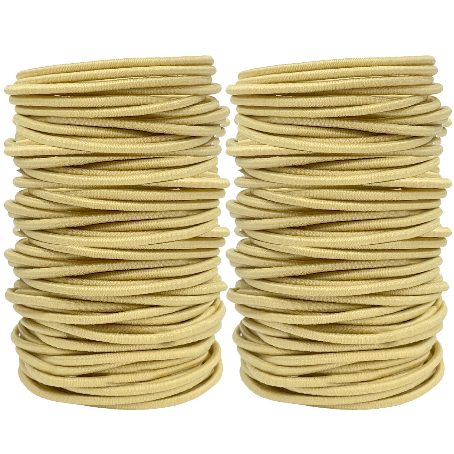 100 Pcs Hair Bands, 2mm Hair Bobbles Elastic Hair Ties Women Girls Hairbands Soft Hair Bobbles for Girls Small Ponytail Holders for Women Men Girls Kids (Khaki)