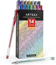 ARTEZA Metallic Gel Pens Colored with Triangular