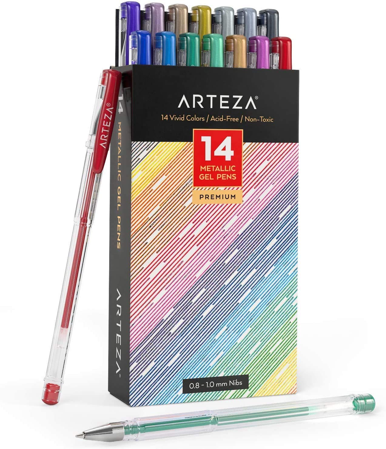 ARTEZA Metallic Gel Pens Colored with Triangular