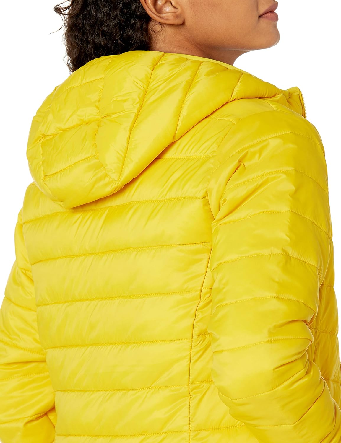  Essentials Women's Lightweight Long-Sleeve Full-Zip Water-Resistant Packable Hooded Puffer Jacket: Clothing