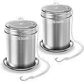 House Again 2 Pack Tea Infuser, Extra Fine Mesh Tea Infusers for Loose Tea, 18/8 Stainless Steel Tea Strainer with Extended C