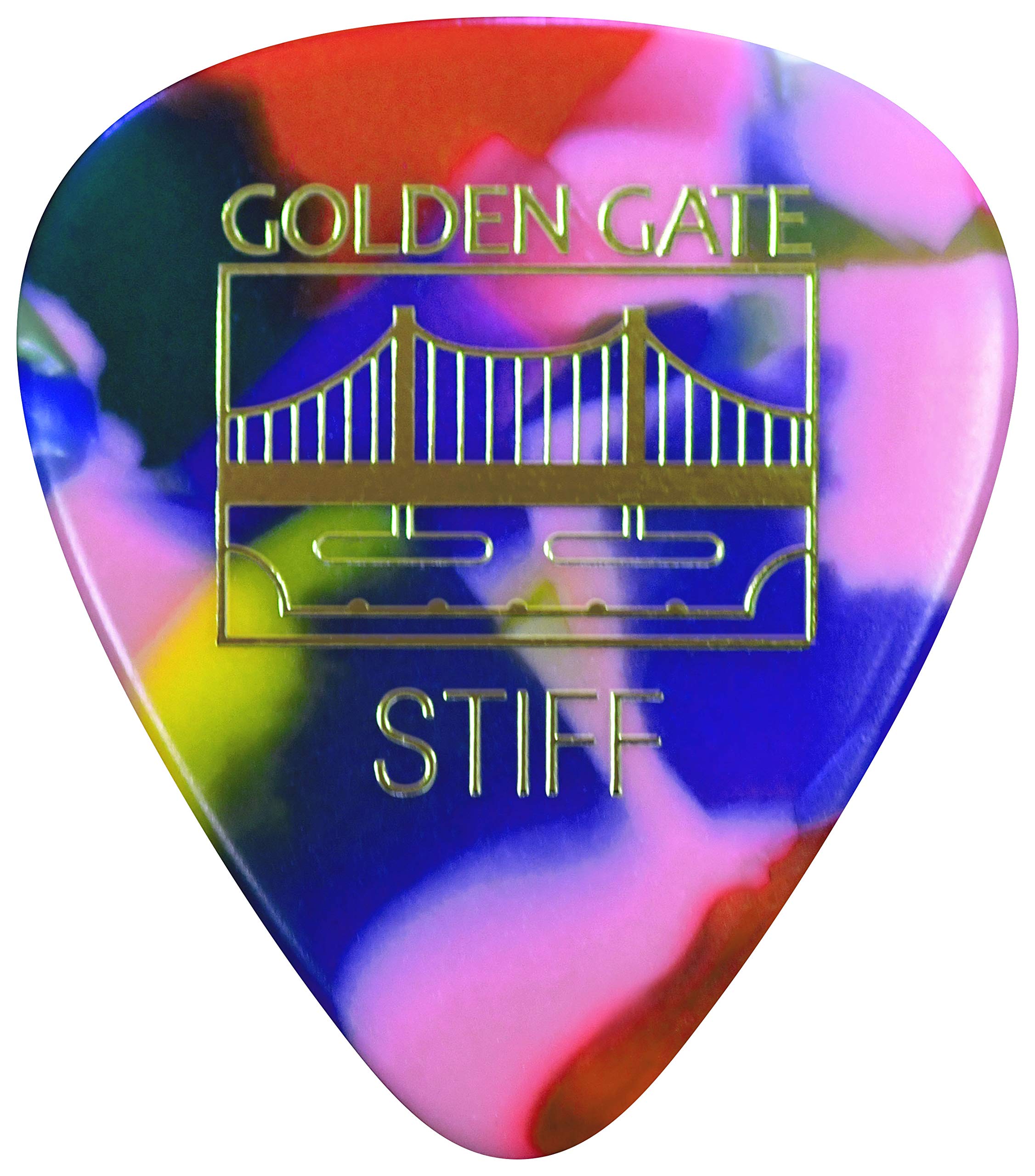 Golden Gate MP-347 Sideman Shape Guitar Picks, 1.0 mm Thickness, Colourful Clown Confetti
