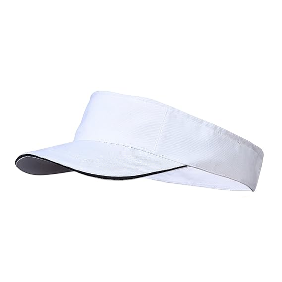 white sun visor hat