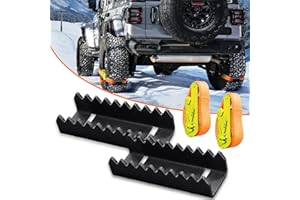 VKU Tire Metal Gripper Traction Device Traction Straps Large for Trucks Large SUVs Anti Skid Emergency Traction Aid Straps to Get Unstuck from Snow, Mud, Ice & Sand, Fit for Jeep Wrangler JK JL Bronco
