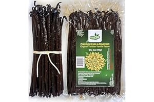 4 oz Natural Tahitian Grade A Vanilla Beans Premium Gourmet Whole Pods for Home Baking, Cooking, & Extract Making – 5" - by VANILAND