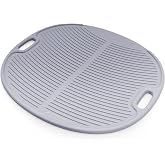 Litter Genie Cat Litter Mat, Grey Ribbed EVA Foam Litter Trapping Mat | Ribbed mat helps reduce the spread of litter while integrated handles make cleanup, emptying, and disposal quick and easy.