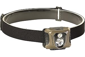 Streamlight 61425 Enduro Pro 200-Lumen Spot/Flood Headlamp with White and Green LEDs, includes 3 AAA Batteries, Headstrap, Coyote