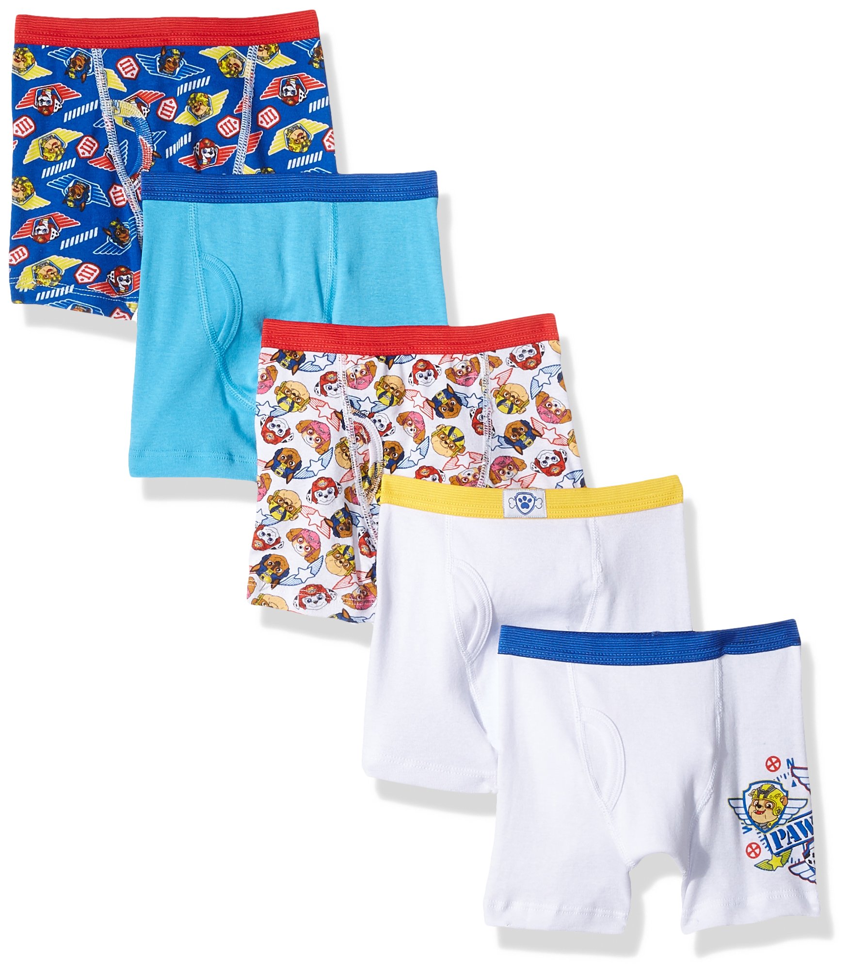 Nickelodeon Toddler Boys' Paw Patrol 5 Pack Boxer Brief, Assorted