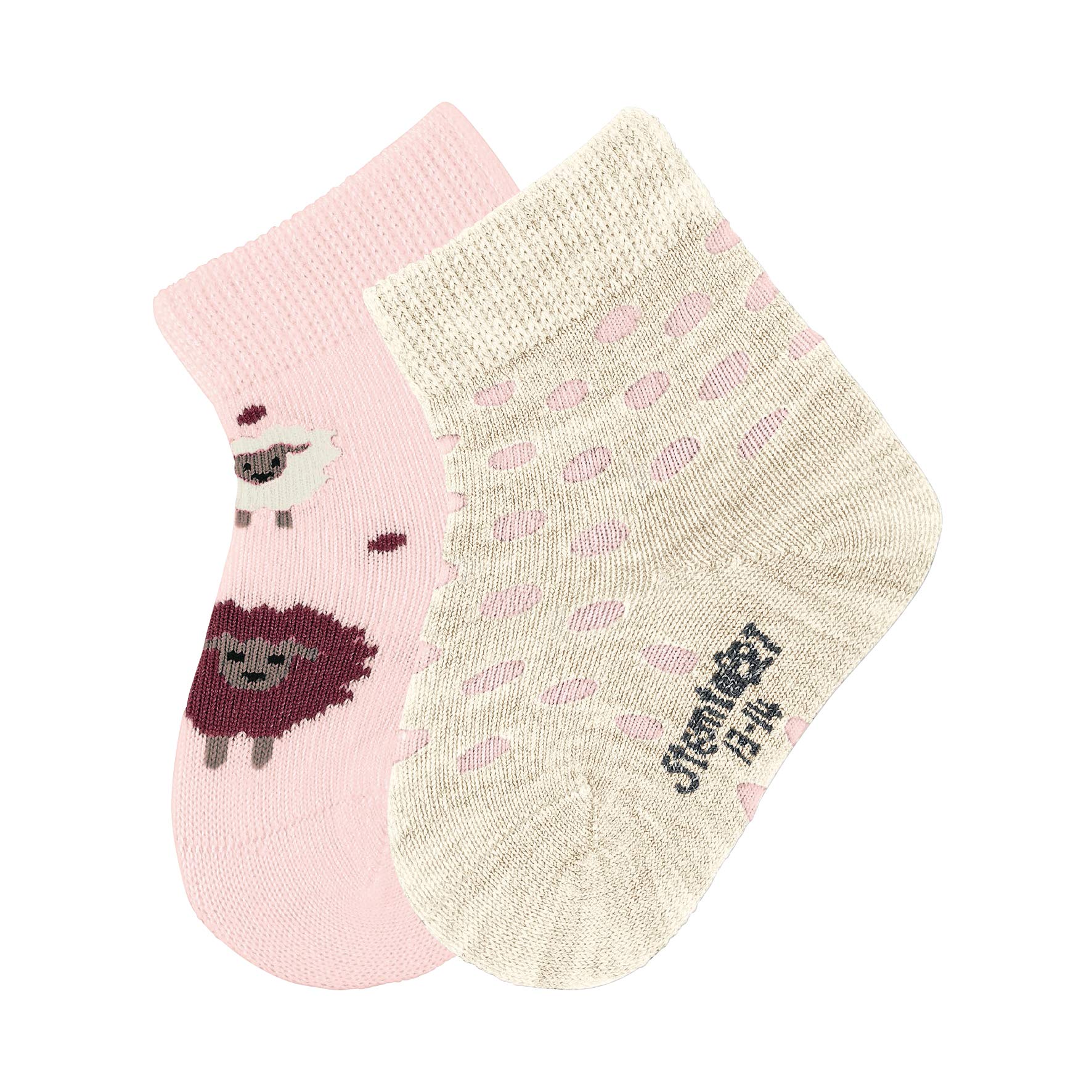 Sterntaler Baby Girls Söckchen 2Er-Pack Calf Socks, Pink (Zartrosa 707), One (Size: 16)