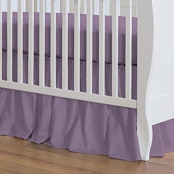 lilac crib skirt