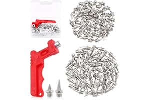 Tanstic 120Pcs 1/2 Inch, 1/4 Inch Cross Country Stainless Steel Spikes with Spike Wrench, Track Shoes Spikes Track Spikes Rep