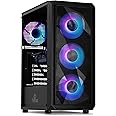 YEYIAN Gaming PC Tanto - Intel Core i5 12400F 4.4 GHz, GeForce RTX 4060 Gaming Desktop Computer, 1TB NVMe SSD, 16GB DDR5 RAM, Intel B760 Chipset, 650W Gold PSU, 4 ARGB Fans, Win 11 Home, USB-C 3.2