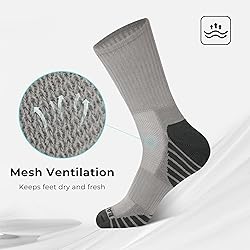 BAMBOO COOL Men's Crew Socks Athletic Running