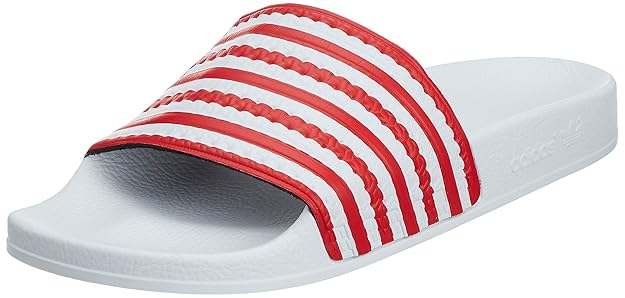 adidas Unisex Erwachsene Adilette Flags Low-top, schwarz/gelb/rot
