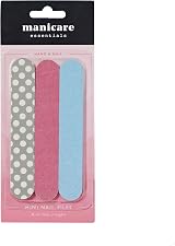 Manicare Pack of 3 Small Cushioned Emery Boards Nail Files Medium Grit view 2