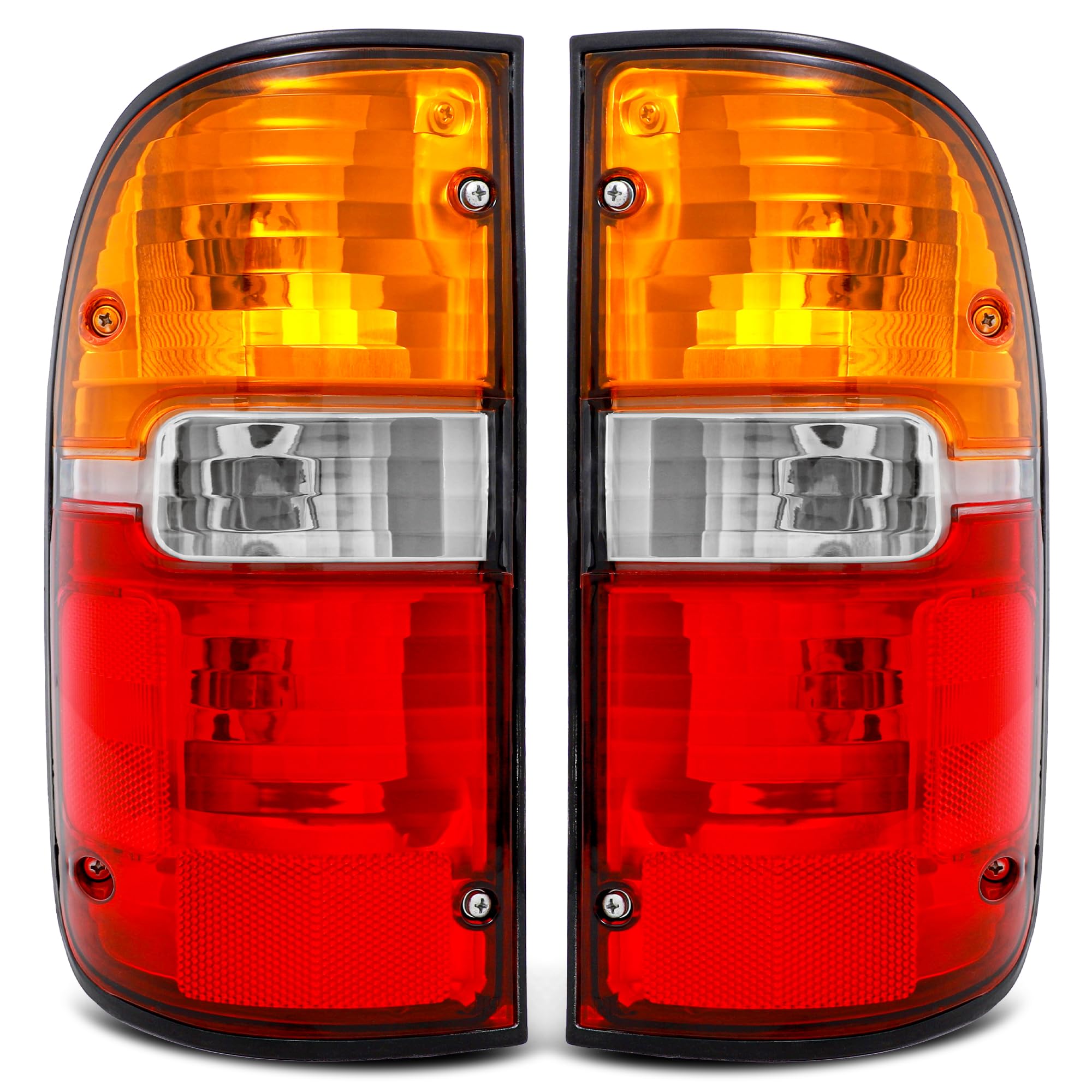 Photo 1 of **Only one is included **Daume Tail Light Assembly Fit For 1995-2000 Toyota Tacoma 1995 1996 1997 1998 1999 2000 Toyota Tacoma Tail Light Rear lamp (Chrome Trim - S)