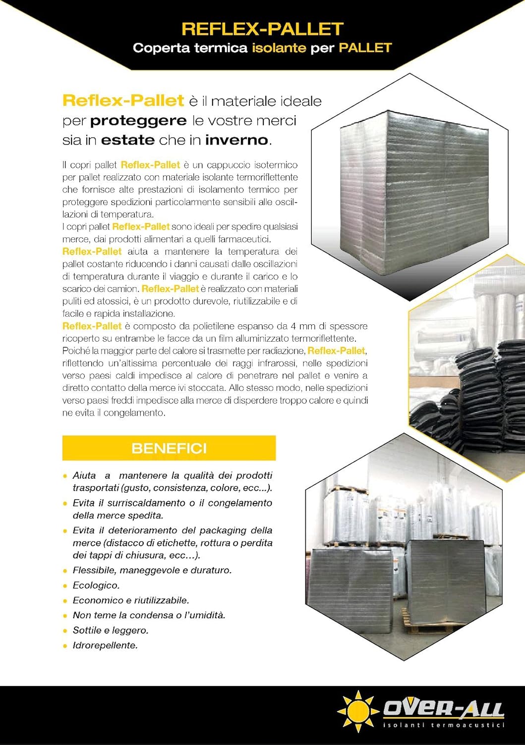 Copri Pallet Isotermico Reflex-Pallet 90x70x100 Cm - Isolante Termico Per Trasporto - Foto 2