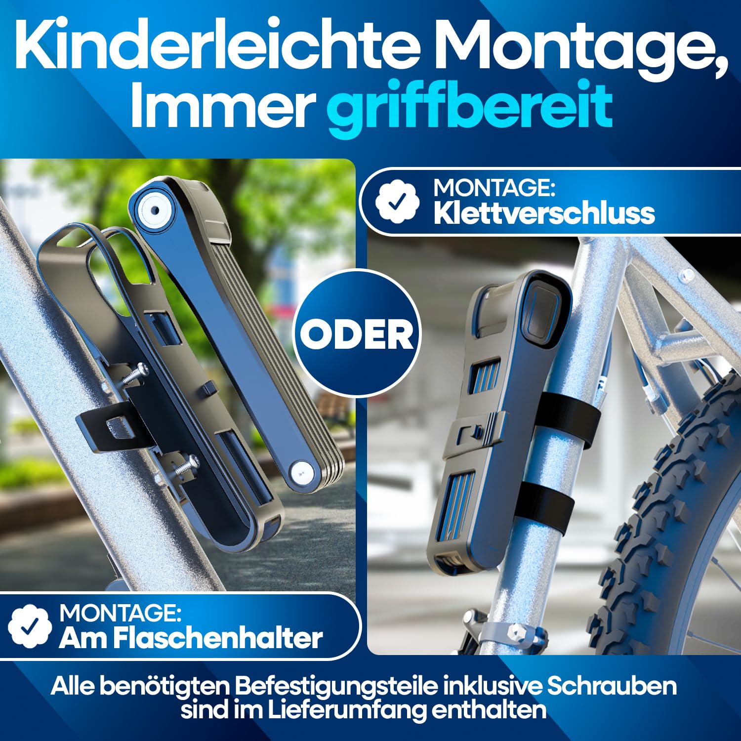 NEXTCOVER® NEU Faltschloss Fahrrad FoldPro 100cm - Das Original - mit SteelSecure-Technologie 3.0 I Robustes Fahrradschloss Faltschloss I Fahrradschloss hohe Sicherheit inkl. Halterung 6