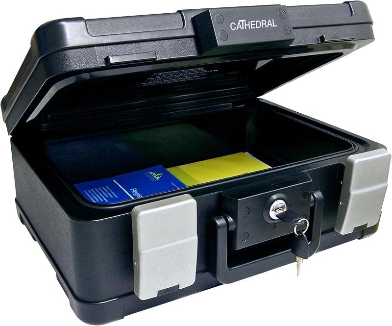 Cathedral Products DSBA4 UL Lockable A4 Fireproof Waterproof Security Chest