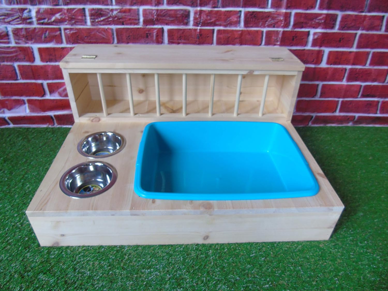 bunny litter box with hay feeder