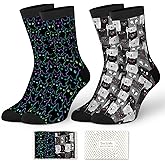 SZWNHS Funny Novelty Socks for Women Men, 2 Pack Fun Gifts Stuff, Funny Novelty Soft Cozy Socks for Fun Lovers