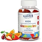 NAHRAAN HEALTH Halal Vitamins for Kids - Halal Multivitamins for Kids Vitamin A, C, D, E, B6, B12 - Non-GMO Vegetarian, Halal Gummies - 90 Count