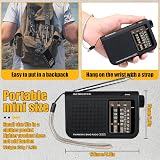 Retekess V117 Portable Radio AM FM SW 3-Band Earphone Jack Large Dial Black view 5