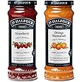 St. Dalfour - Strawberry and Orange Marmalade French Fruit Spread Bundle, 10 oz Each - 100% from Fruit - No Cane Sugars - No Corn Syrups