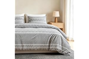 Lekesky Duvet Cover Queen, Ultra Soft Brushed Microfiber Queen Duvet Cover Set, 3 Pieces Breathable Queen Bedding Sets with Z