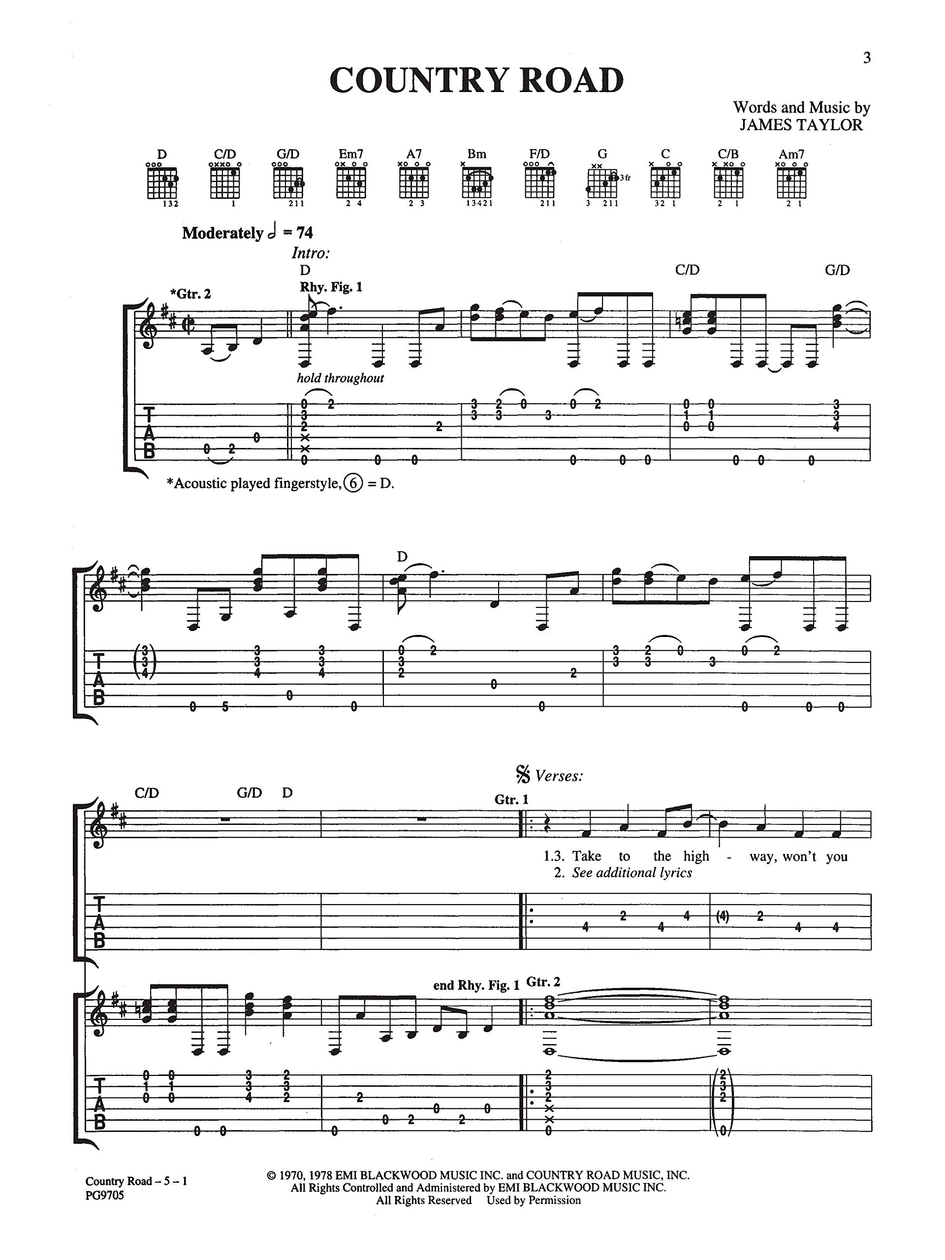 I See Fire Fingerstyle Tab