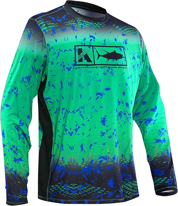 Koofin Men's Performance Vented Fishing Shirt Long Sleeve Shirt Mesh