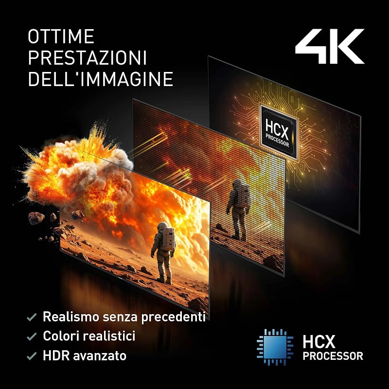 Premium TV-43W85BEZ, Serie W85B, 43 Pollici, Smart TV QLED 4K Ultra HD, 2025, 120Hz, Fire TV, Dolby Vision e Atmos, Modalità Game Extreme, Supporto Alexa, Apple, Bluetooth, Nero